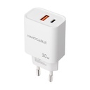 Nanocable Wall Charger 10.10.2011/ 1xUSB/ 1xUSB Type-C/ 30W/ White