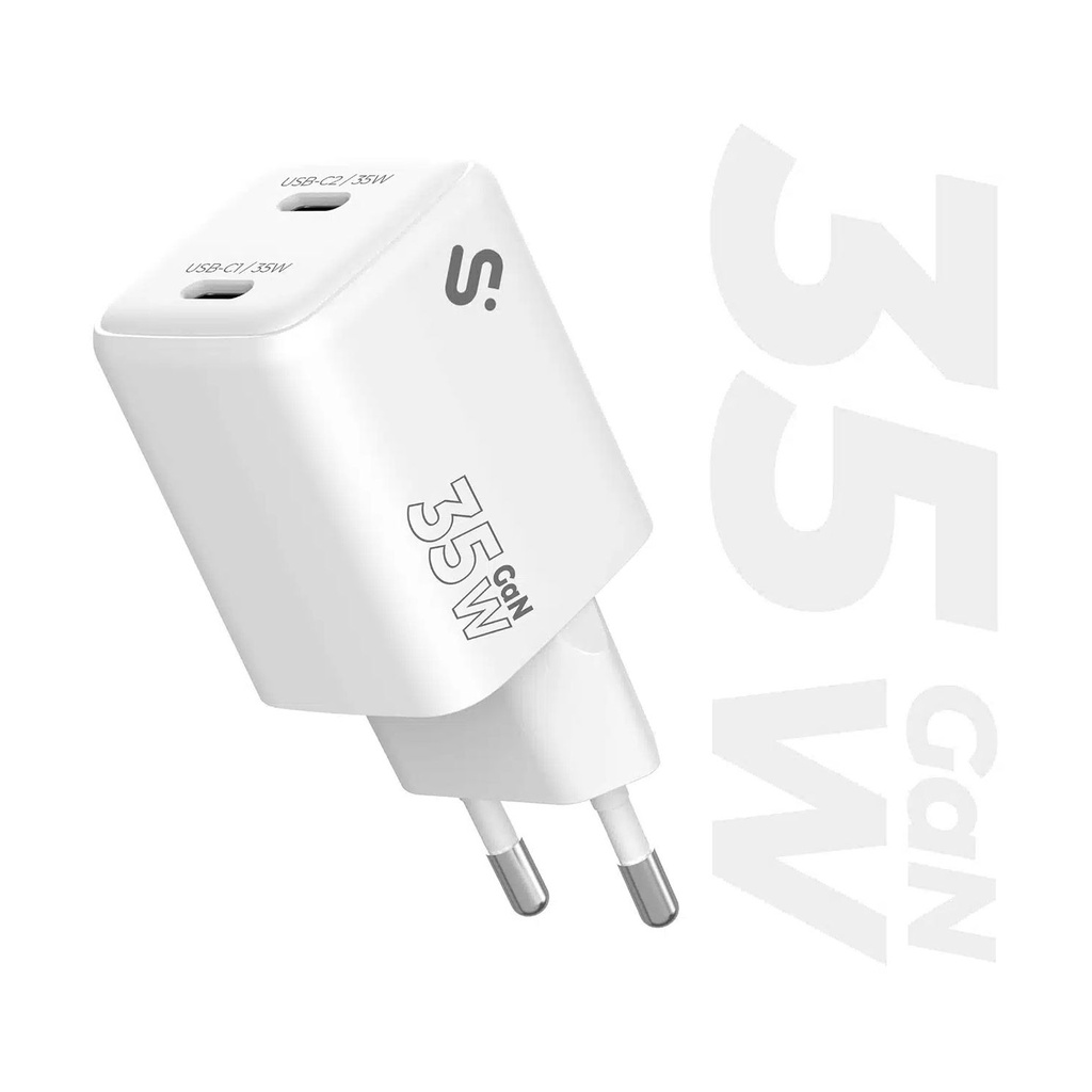Cargador de Pared GaN Subblim 35W Charger USB C+C/ 2xUSB Tipo-C/ 35W