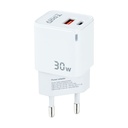 TooQ GaN Wall Charger TQWC-GANQCPD30WT/ 1xUSB Type-C/ 1xUSB/ 30W