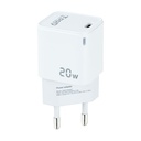 TooQ TQWC-PD20WT Wall Charger / 1xUSB Type-C / 20W / White