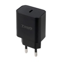 Cargador de Pared TooQ TQWC-PDUSBC20B/ 1xUSB Tipo-C/ 20W