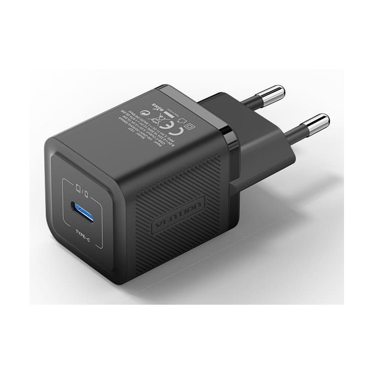 Vention GaN Wall Charger FEPB0-EU/ 1xUSB Type-C/ 20W