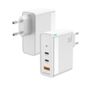 Aisens GaN Wall Charger ASCH-100W3P008-W/ 2xUSB Type-C/ 1x USB/ 100W