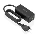 Aisens GaN Desktop Charger ASCH-100W4P054-BK/ 3xUSB Type-C/ 1xUSB/ 100W
