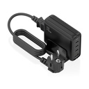 Aisens GaN Desktop Charger ASCH-140W4P056-BK/ 3xUSB Type-C/ 1xUSB/ 140W