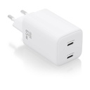 Aisens GaN Wall Charger ASCH-65W2P039-W/ 2xUSB Type-C/ 65W
