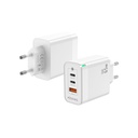 Aisens GaN Wall Charger ASCH-65W3P007-W/ 2xUSB Type-C/ 1x USB/ 65W