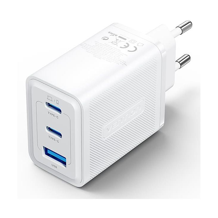 GaN Vention Wall Charger FERW0-EU/ 2xUSB Type-C/ 1xUSB/ 65W