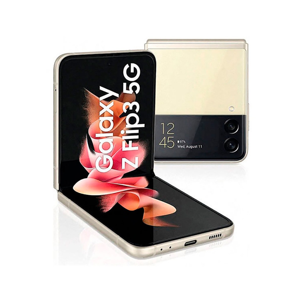 Samsung Galaxy Z Flip3 5G 8GB/256GB Crema (Cream) Dual SIM F711B Reacondicionado - Como Nuevo