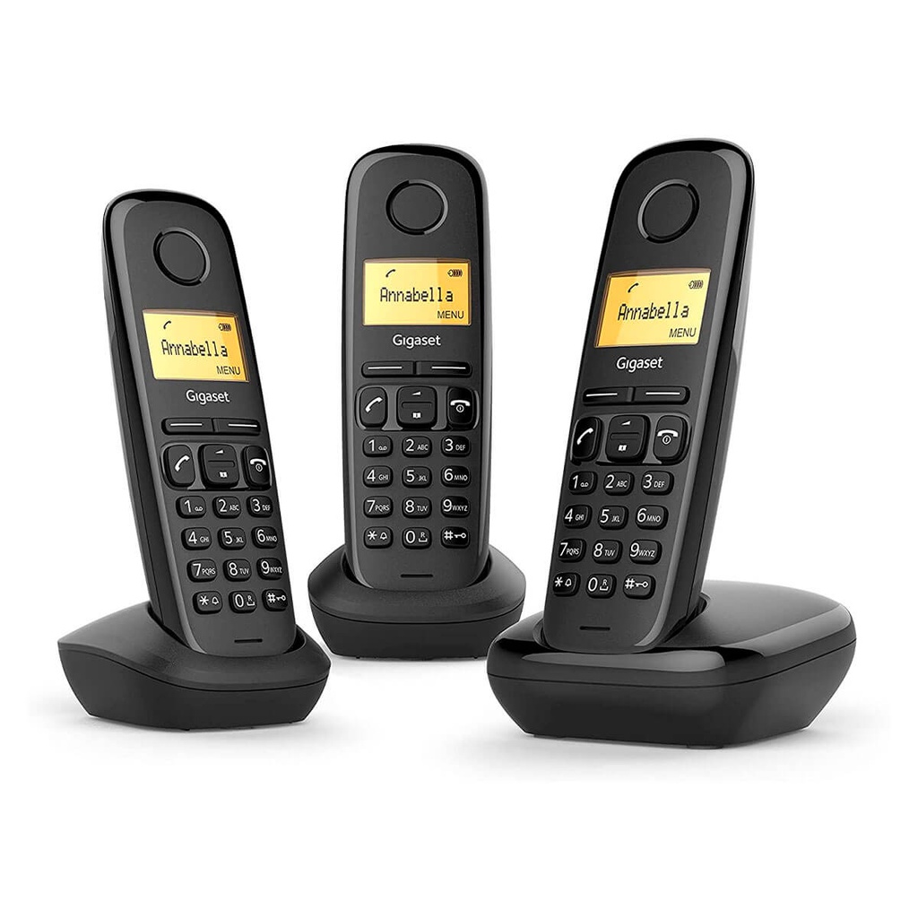Teléfono Inalámbrico Gigaset A170 Trio Negro (Black) Reacondicionado - Como Nuevo