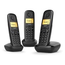 Telefone sem fios Gigaset A170 Trio preto (Black) recondicionado - como novo