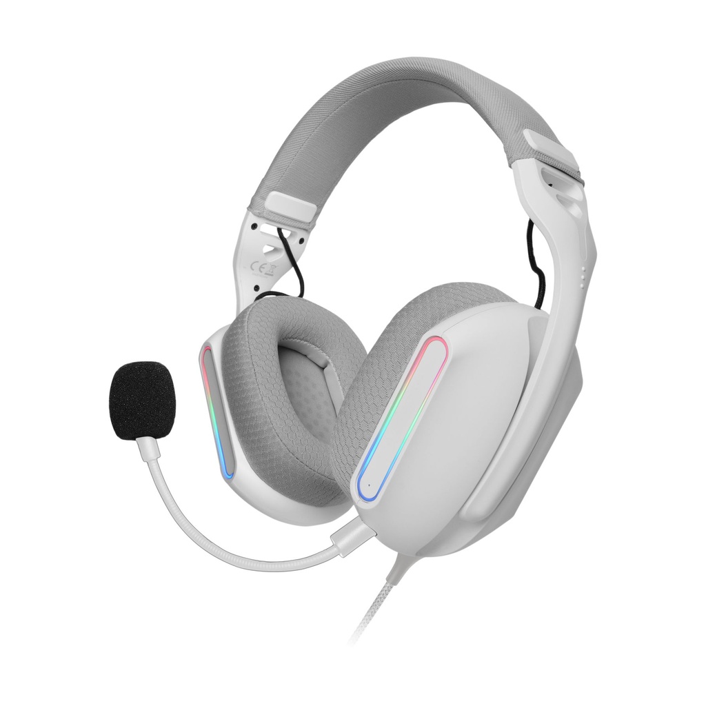 Auriculares Gaming con Micrófono Mars Gaming MH-PRO/ Jack 3.5/ USB/ Blancos