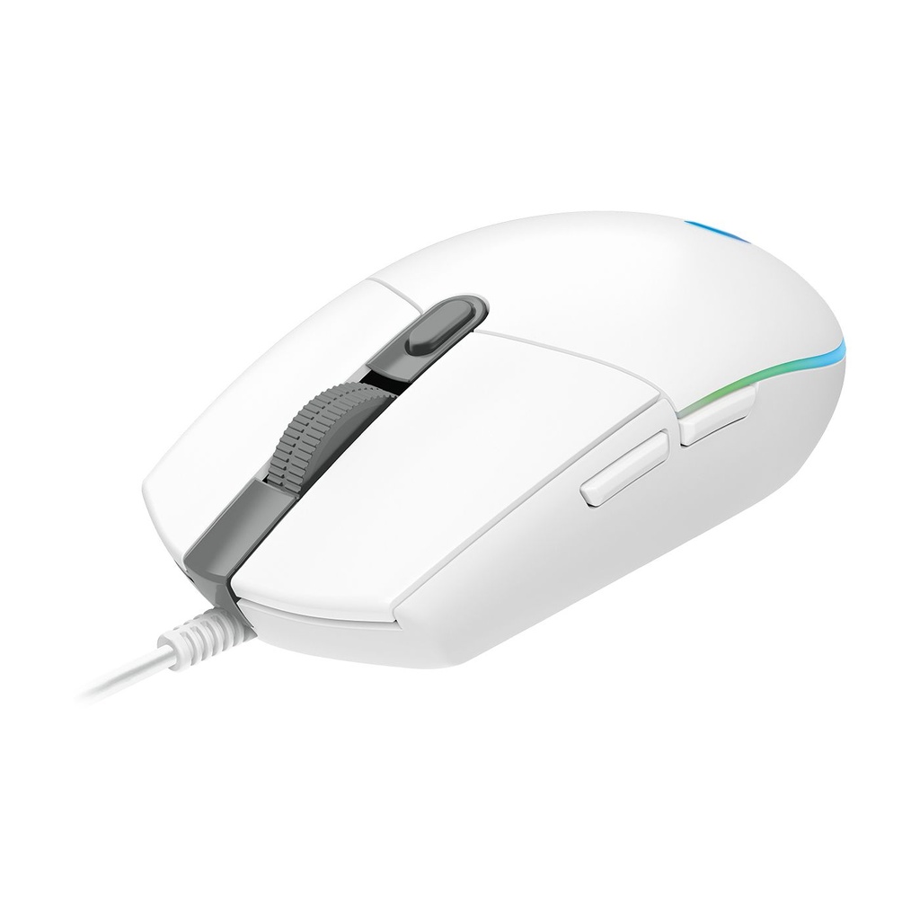 Ratón Gaming Logitech G102 Lightsync/ Hasta 8000 DPI/ Blanco