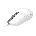 Ratón Gaming Logitech G102 Lightsync/ Hasta 8000 DPI/ Blanco