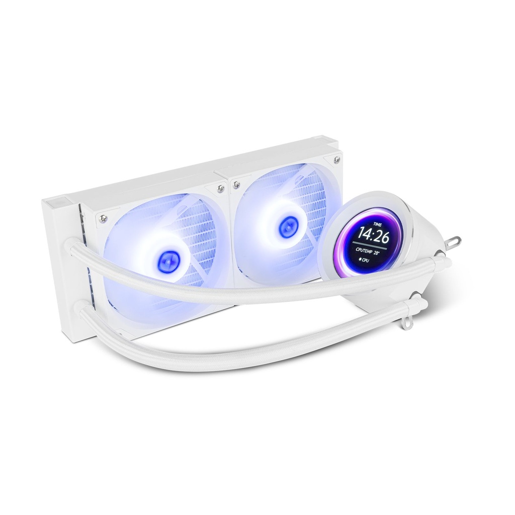 Sistema de Refrigeración Líquida Nox X-240 LCD/ Blanco