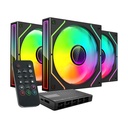 Pack 3 Ventiladores Mars Gaming MF-3DPROKIT/ 12cm + HUB + Mando a Distancia/ ARGB