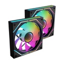 Pack 2 Ventiladores Mars Gaming MF-3DPROX2R/ 12cm/ ARGB