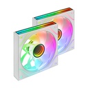 Pack 2 Ventiladores Mars Gaming MF-3DPROX2R/ 12cm/ ARGB/ Blancos