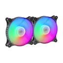 Pack 2 Ventiladores Mars Gaming MFDUO/ 12cm/ FRGB