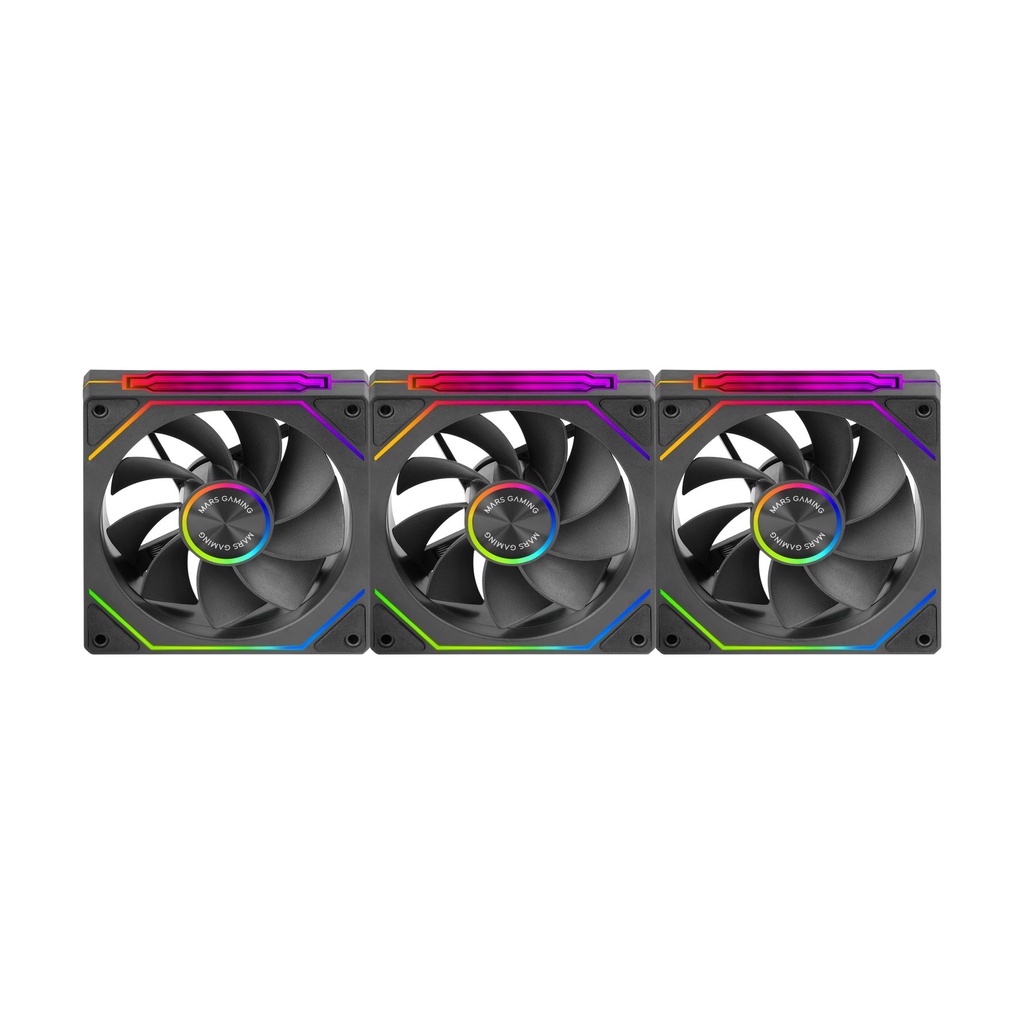 Pack 3 Ventiladores Invertidos Mars Gaming MF-LINKFINITYKIT2R/ 12cm/ ARGB