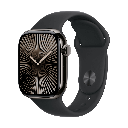 Apple Watch Series 10 GPS + Cellular 42 mm Preto Titânio (Slate) com Pulseira Esportiva Preta - Tamanho P/M