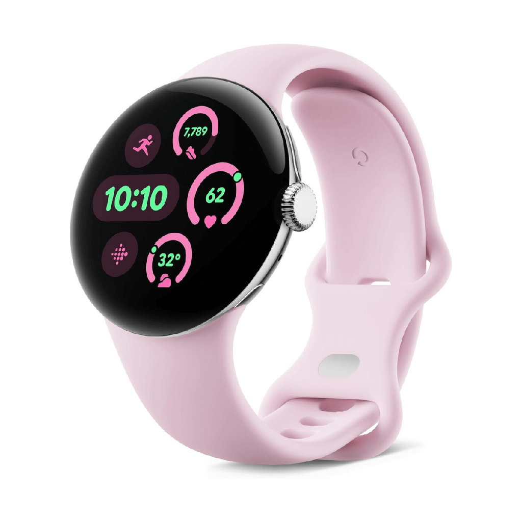 Google Pixel Watch 3 41mm WiFi Plata (Polished Silver) y Correa Deportiva Rosa Cuarzo (Rose Quartz)