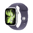 Apple Watch Series 11 GPS 46mm Aluminio Plata y Correa Sport Band Niebla Lila (Purple Fog) - Talla M/L