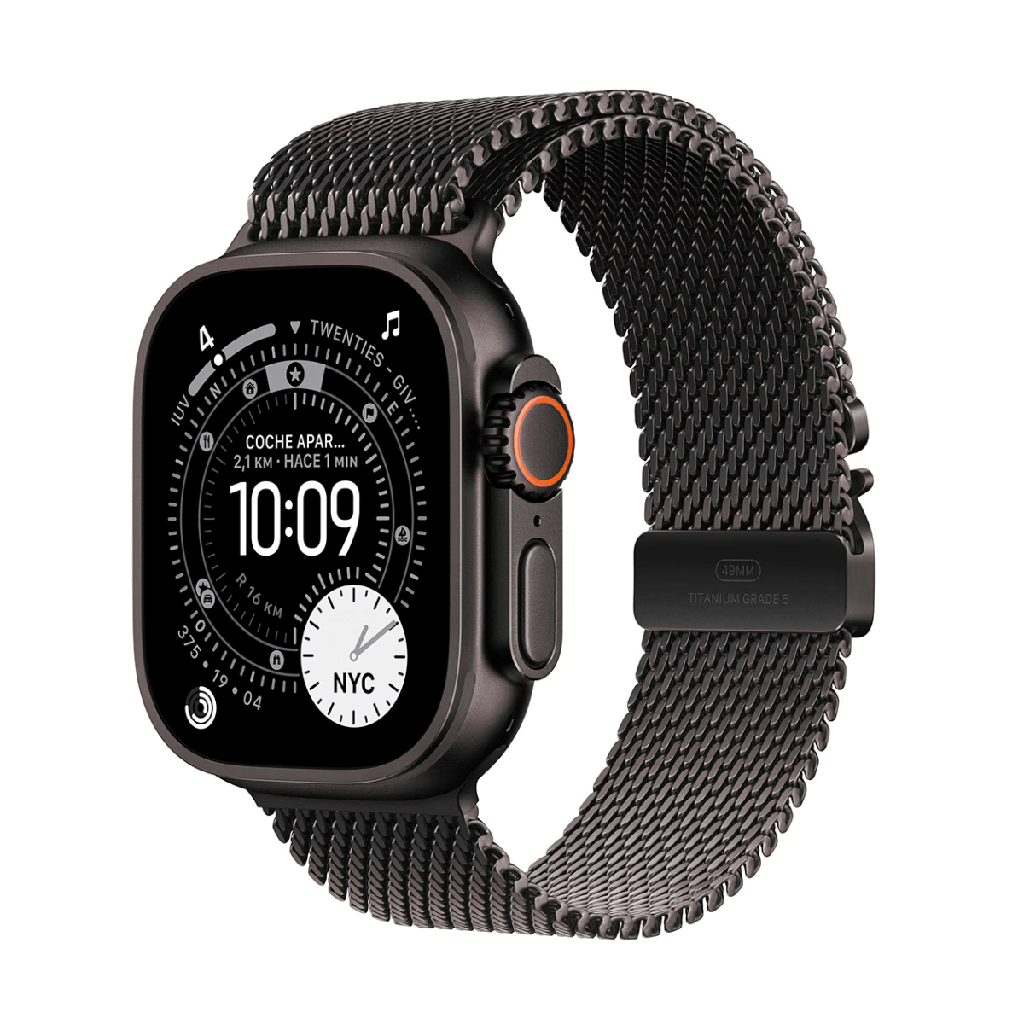 Apple Watch Ultra 3 GPS + Cellular 49mm Titanio Negro con Correa Milanese Loop en Titanio Negro - Talla M