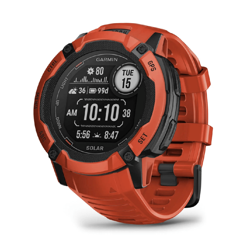 Relógio Inteligente Garmin Instinct 2X Solar GPS 50mm Vermelho (Red)