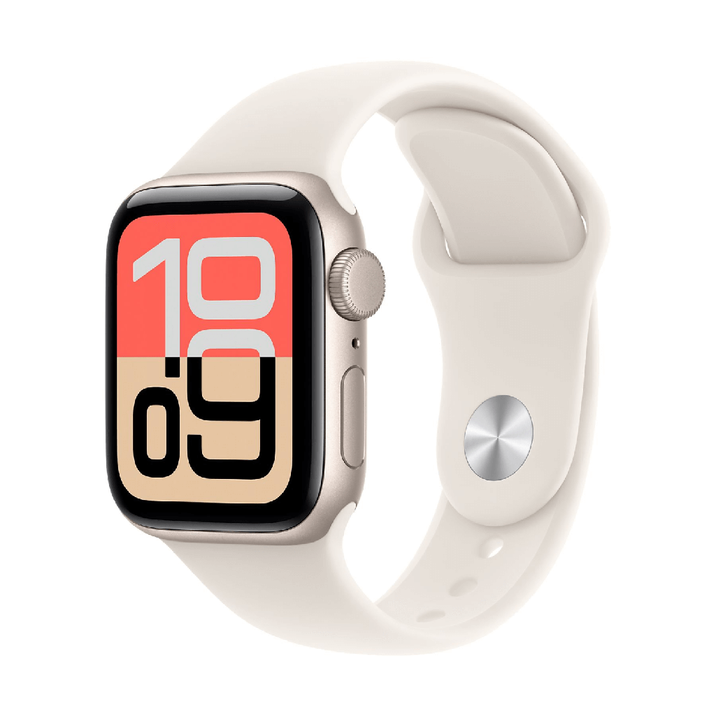 Apple Watch SE 3 GPS + Cellular 40mm Aluminio Blanco y Correa Deportiva Blanca (Starlight) - Talla S/M