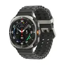 Samsung Galaxy Watch Ultra 2025 47mm LTE Silber (Titanium Silver) und Dunkelgraues Marine-Armband L705