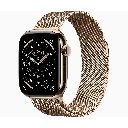 Pulseira Milanese Loop dourada e titânio para Apple Watch Series 11 GPS + Cellular de 42 mm