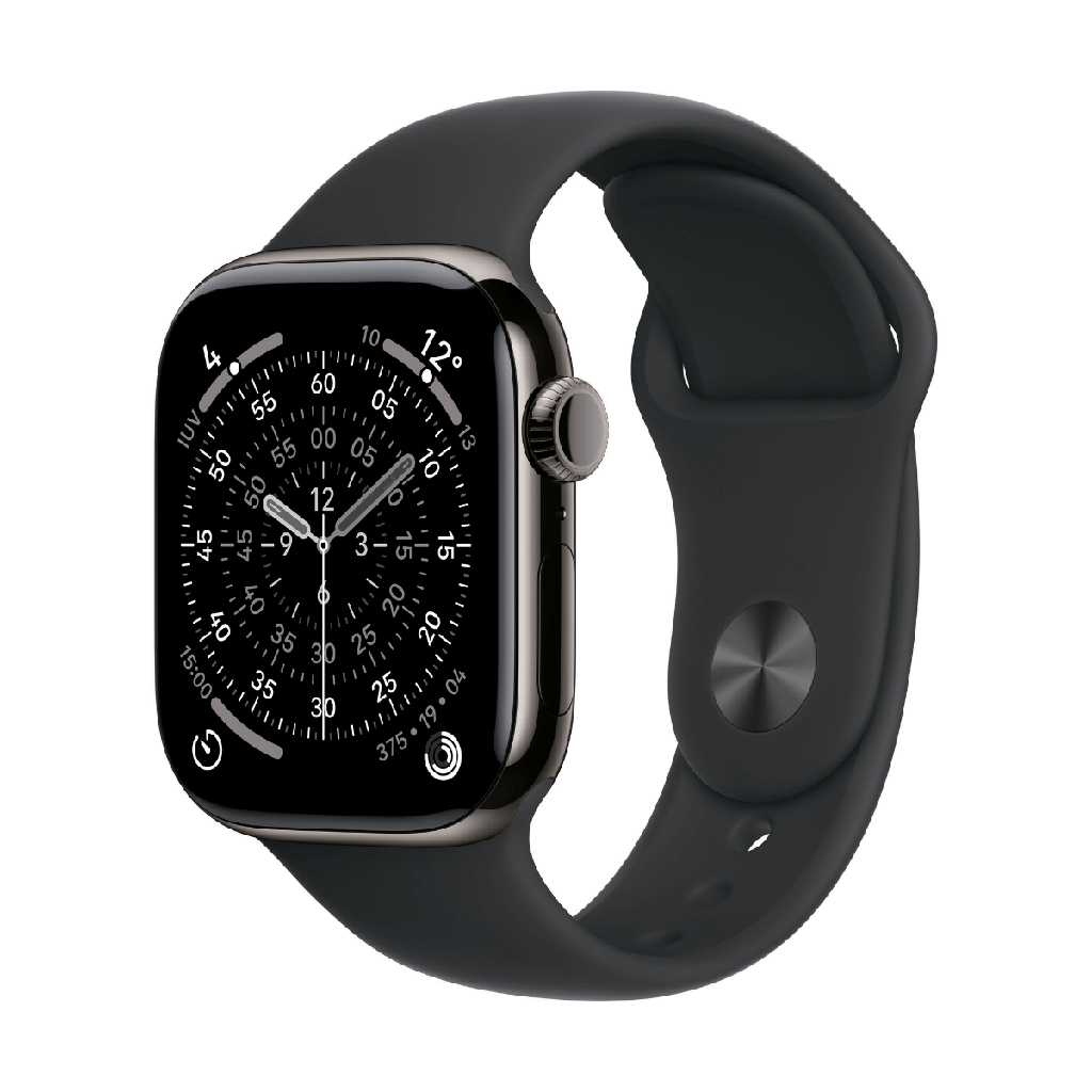 Apple Watch Series 11 GPS + Cellular 46mm Titanio Negro Pizarra y Correa Sport Band Negra - Talla M/L
