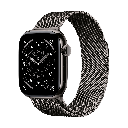 Apple Watch Series 10 GPS + Cellular 42 mm Titânio Preto Ardósia e Pulseira Milanese Preta Ardósia - Tamanho M/G