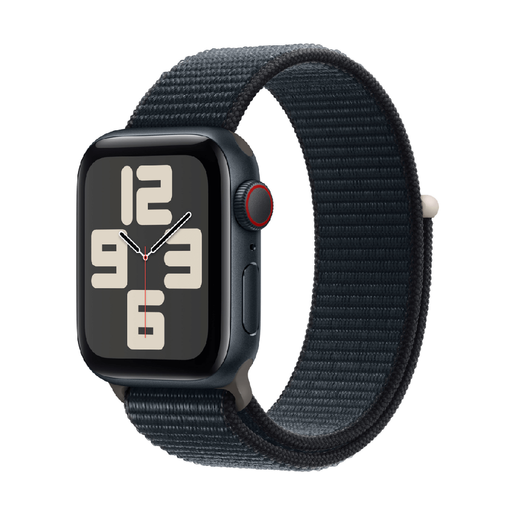 Apple Watch SE (Midnight) 2023 GPS + Cellular 40 mm in alluminio con cinturino Sport Loop nero notte