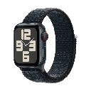 Apple Watch SE (Midnight) 2023 GPS + Cellular 40 mm Aluminium mit Sport Loop Armband in Mitternachtsschwarz