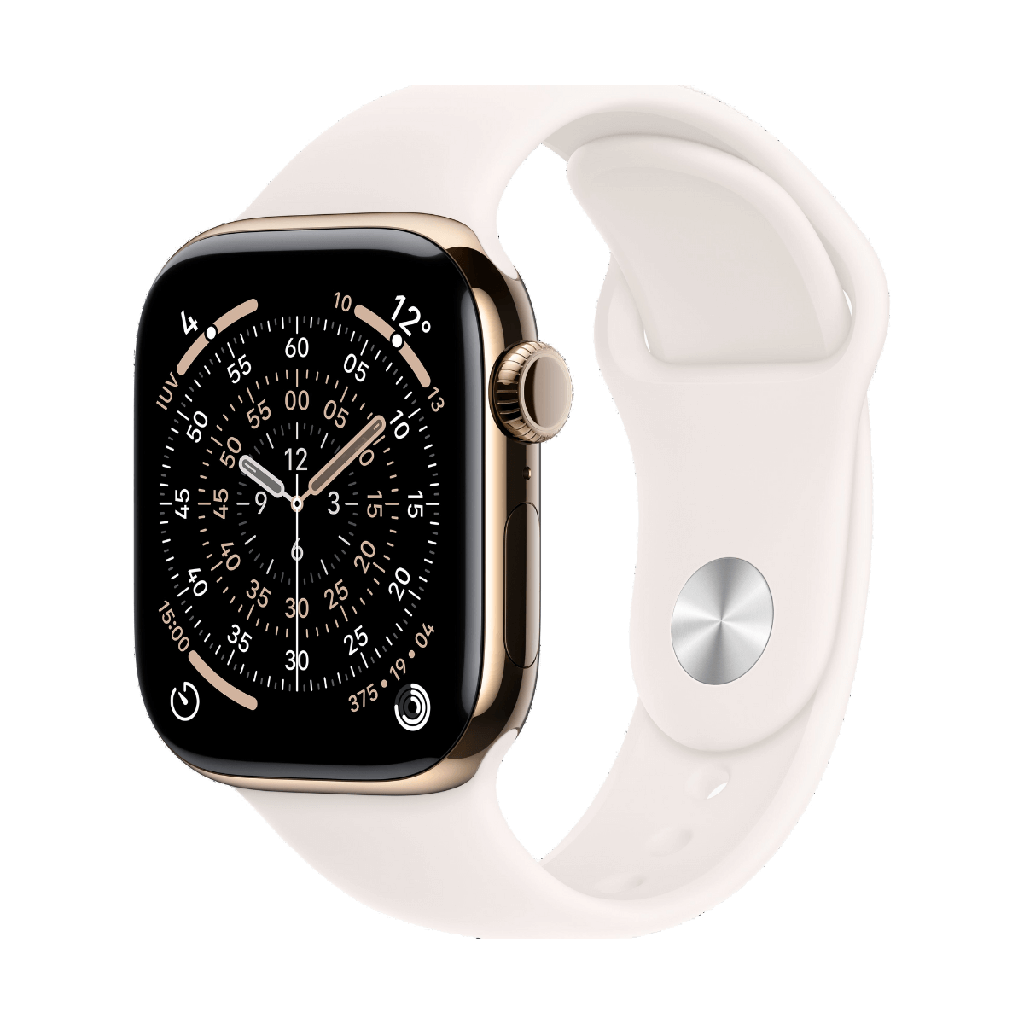 Pulseira esportiva rosa dourada e rosa para Apple Watch Series 11 GPS + Cellular de 46 mm (Light Blush) - Tamanho P/M