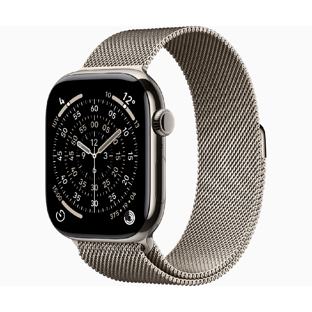 Apple Watch Series 11 GPS + Cellular 46 mm Titânio Natural e Pulseira Milanese Loop Natural - Tamanho P/M