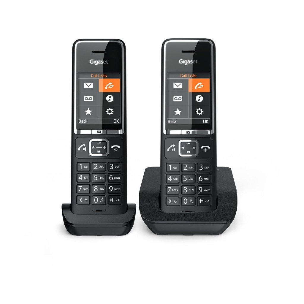 GIGASET WIRELESS PHONE COMFORT 550 DUO BLACK CHROME (L36852-H3001-D204)