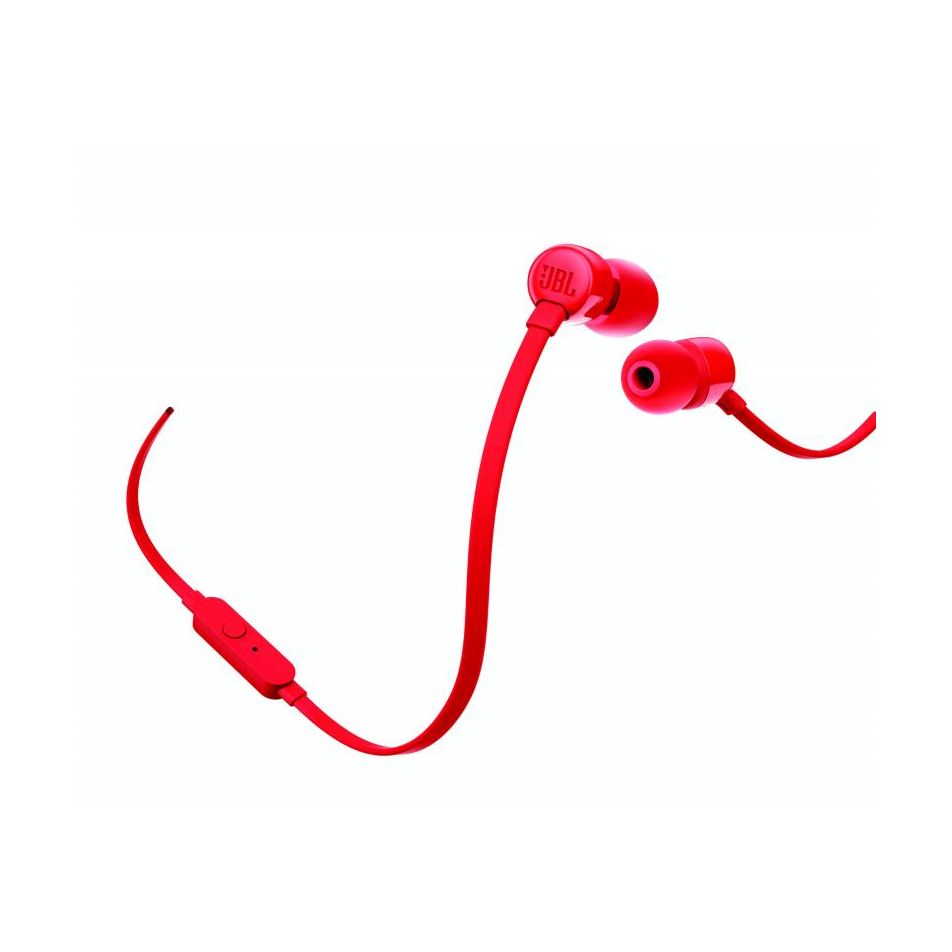 Auriculares Intrauditivos JBL T110/ con Micrófono/ Jack 3.5/ Rojos