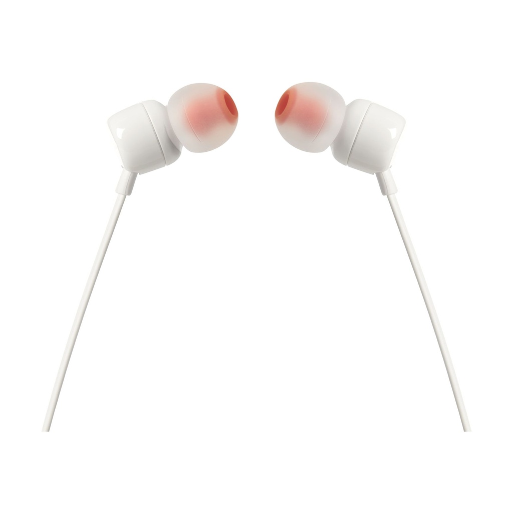 Auriculares Intrauditivos JBL Tune 110/ con Micrófono/ Jack 3.5/ Blancos