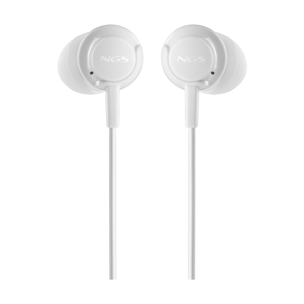 Auriculares Intrauditivos NGS Cross Drift/ con Micrófono/ Jack 3.5/ Blancos