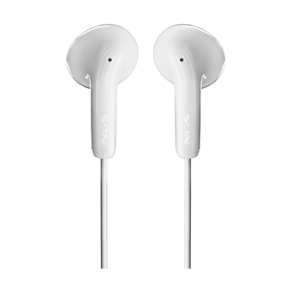 Auriculares Intrauditivos NGS Cross Flip/ con Micrófono/ Jack 3.5/ Blancos