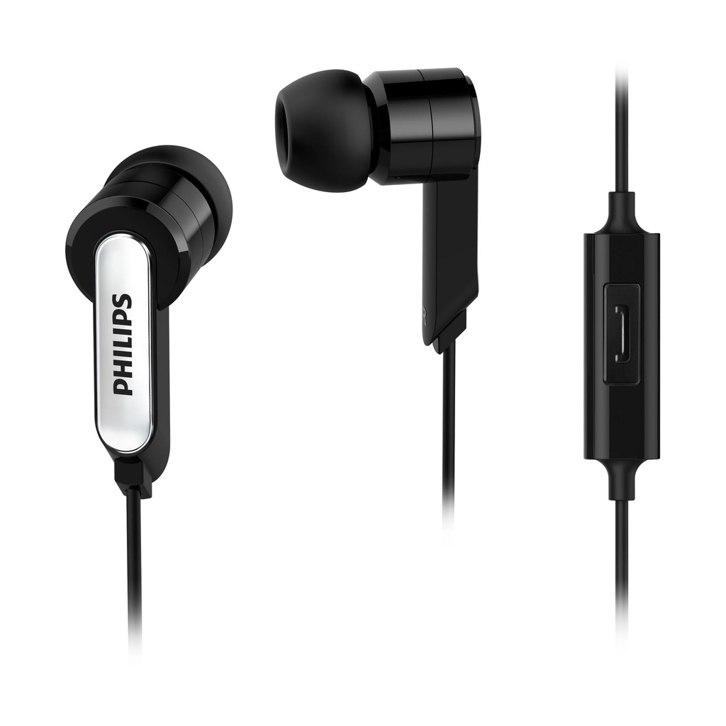 Auriculares Intrauditivos Philips SHE1405/10/ con Micrófono/ Jack 3.5/ Negros