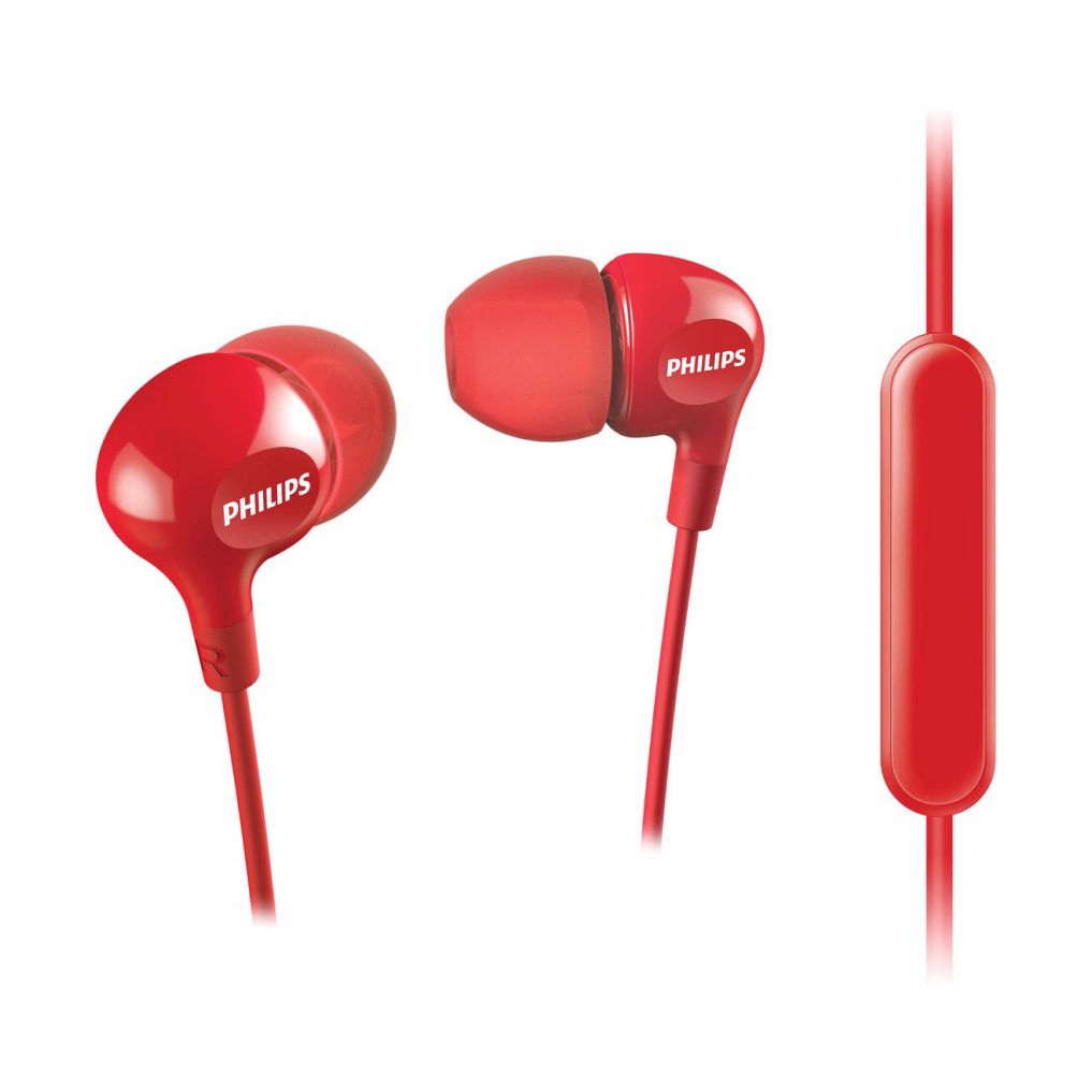 Auriculares Intrauditivos Philips SHE3555/ con Micrófono/ Jack 3.5/ Rojos