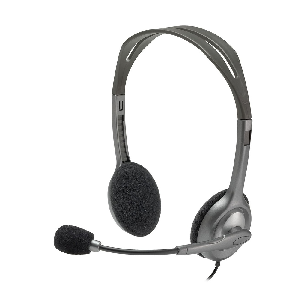 Auriculares Logitech H110/ con Micrófono/ Jack 3.5/ Plateados