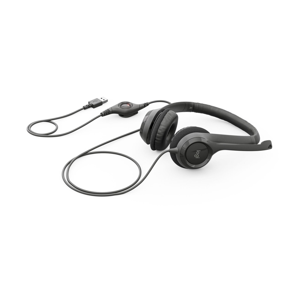 Auriculares Logitech H390/ con Micrófono/ USB/ Negros