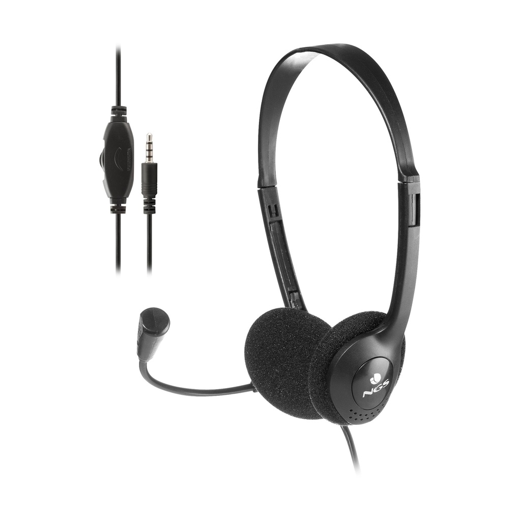 Auriculares NGS MS103 MAX/ con Micrófono/ Jack 3.5/ Negros
