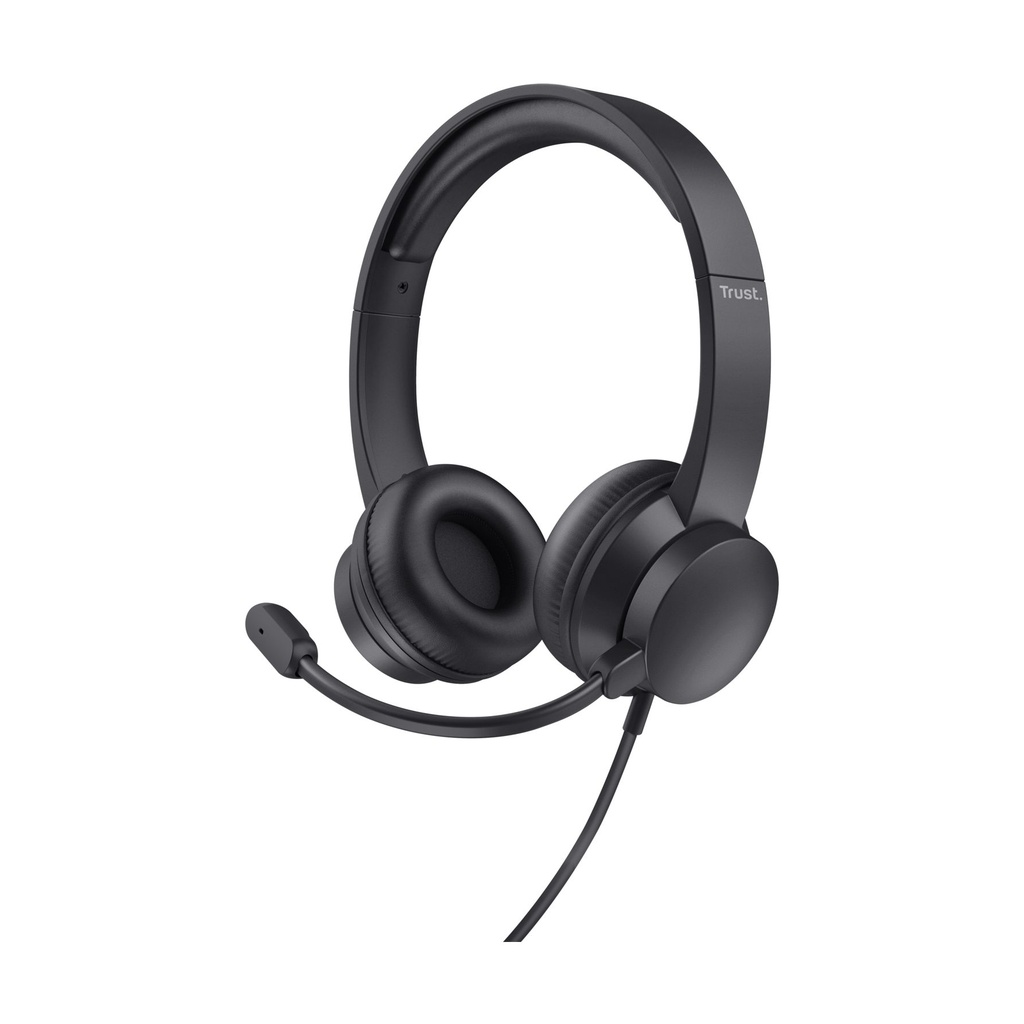 Auriculares Trust HS-150/ con Micrófono/ Jack 3.5/ Negros