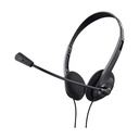 Auriculares Trust Primo Chat/ con Micrófono/ Jack 3.5/ Negros